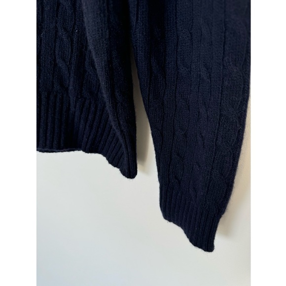 Tiger of Sweden Lauel mens navy wool cable knit jumper pullover - Picture 6 of 9
